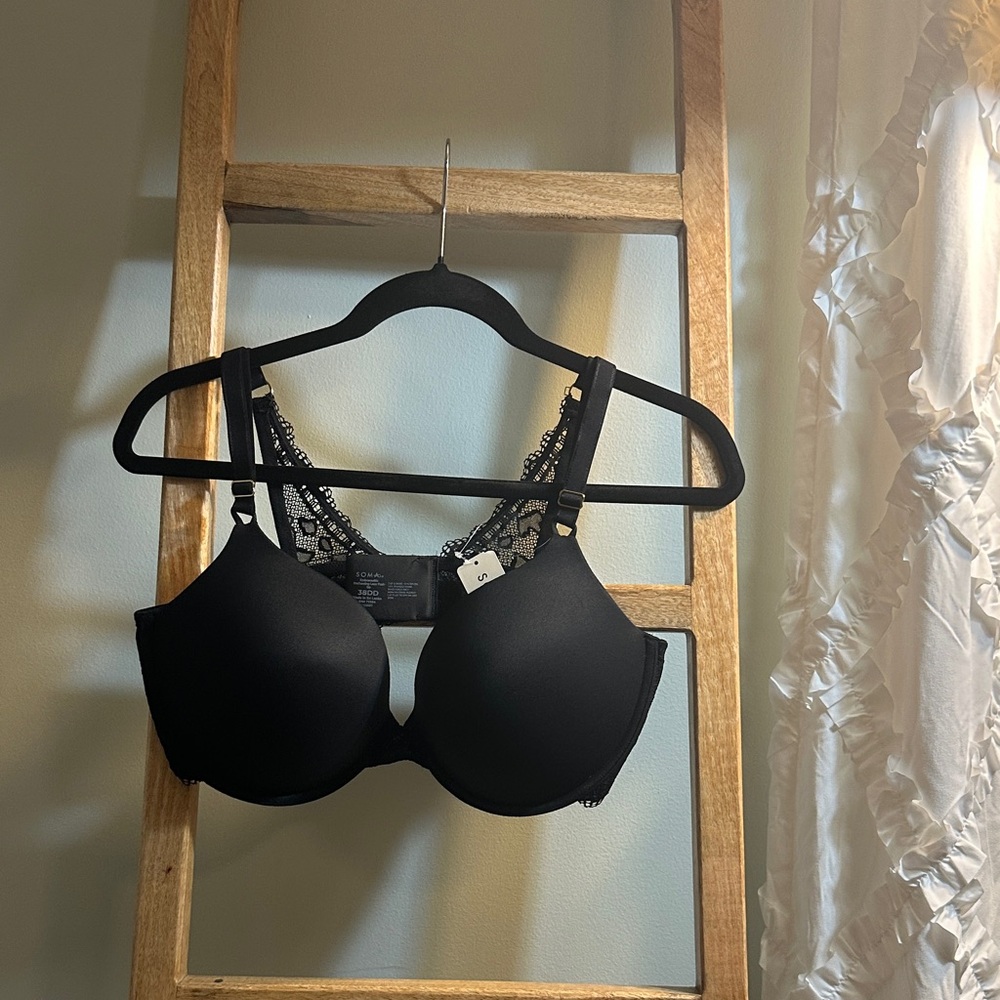 Soma Black Lace Detail Bra